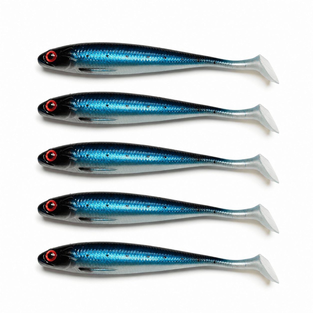 Lot de 5 leurres souples shad 7 cm – 2,4 g