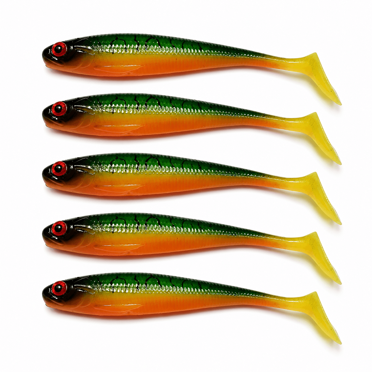 Lot de 5 leurres souples shad 7 cm – 2,4 g