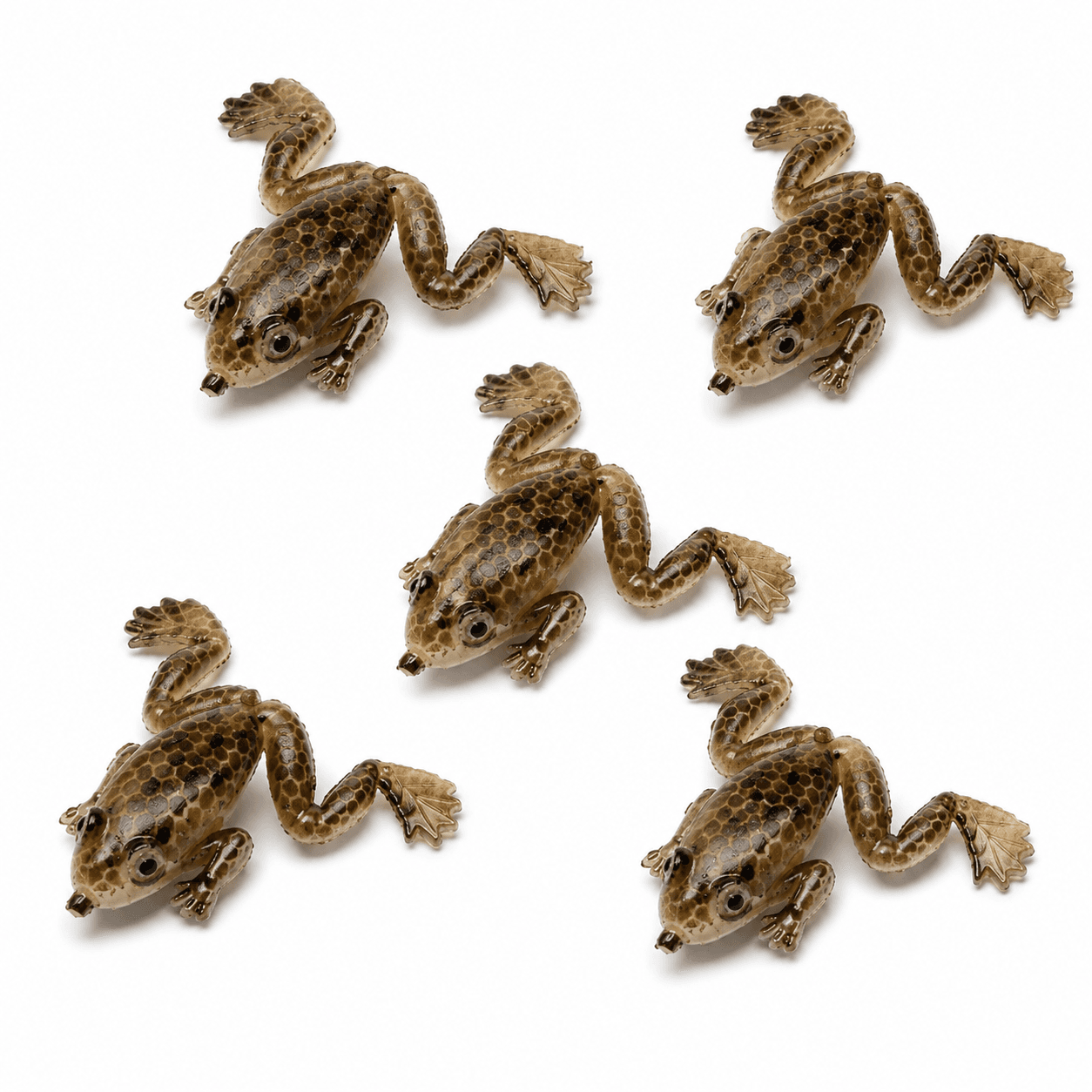 Lot de 5 leurres souples grenouille 3,5 cm / 2,5 g
